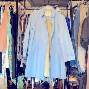 Vintage London Fog Blue Rain Coat size 14 Regular